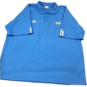 Adidas Men’s Large Blue UCLA Bruins Polo Shirt Golf Casual Performance Shrt Slev
